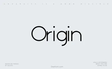 Origin Font Family