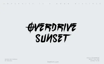 Overdrive Sunset Font