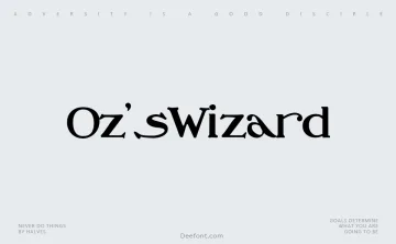 Oz’sWizard Font