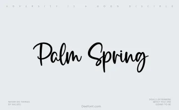 Palm Spring Font