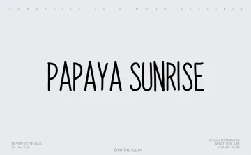 Papaya Sunrise Font