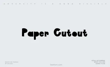 Paper Cutout Font