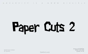 Paper Cuts 2 Font