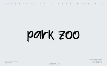 Park zoo Font