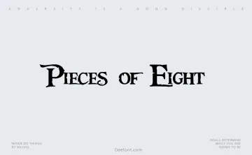 Pieces of Eight Font