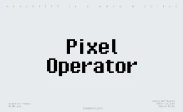 Pixel Operator Font
