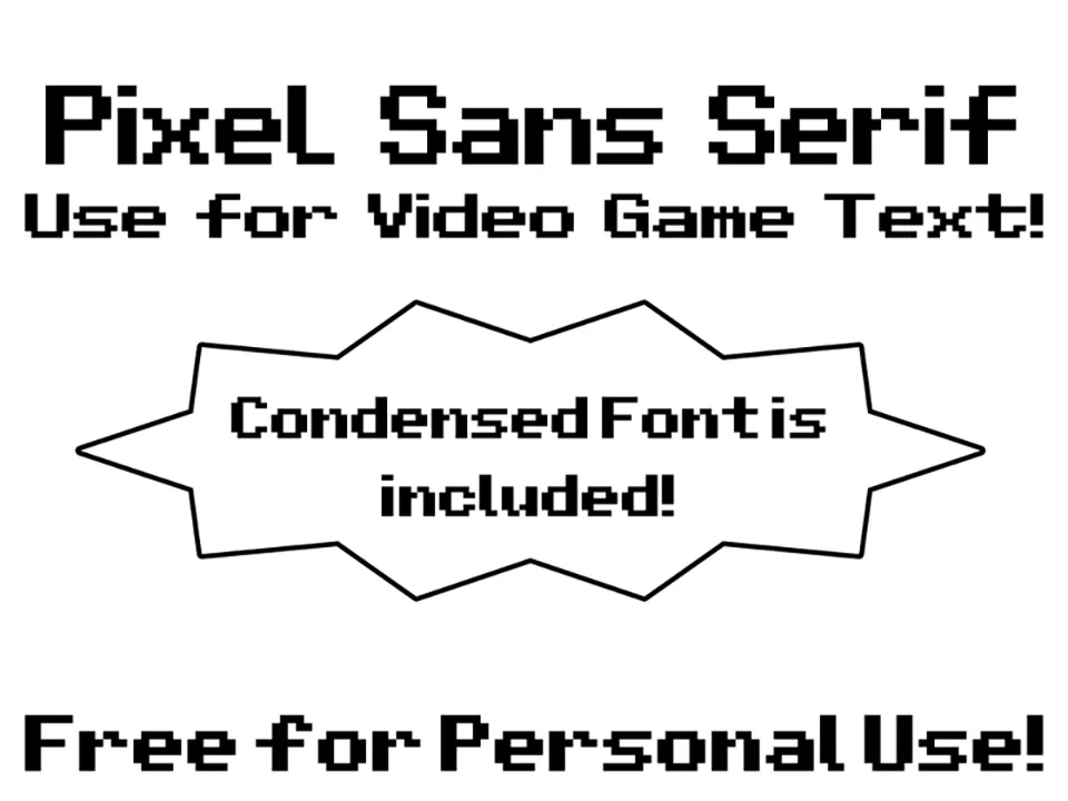 Pixel Sans Serif Font