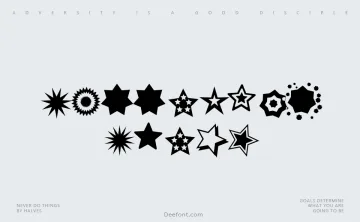 PizzaDude Stars Font