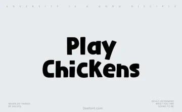 Play Chickens Font
