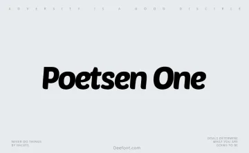 Poetsen One Font
