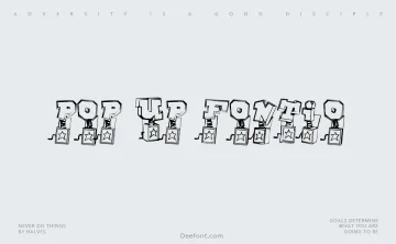 Pop Up Fontio Font