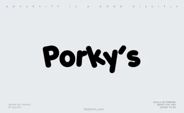 Porky’s Font