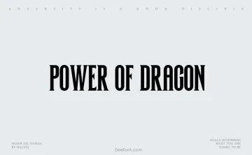 Power of Dragon Font