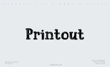 Printout Font