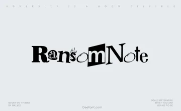 Ransom Note Font