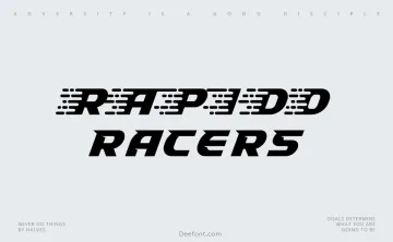 Rapido Racers Font
