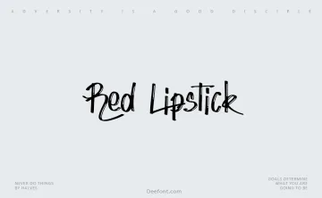 Red Lipstick Font