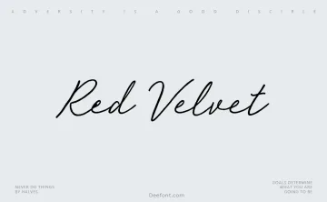 Red Velvet Font