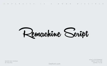 Remachine Script Font
