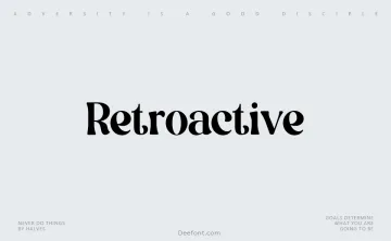 Retroactive Font