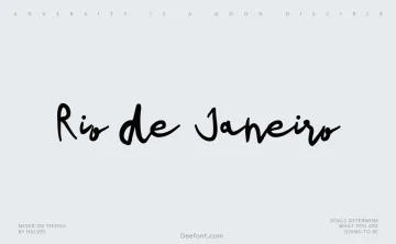 Rio de Janeiro Font