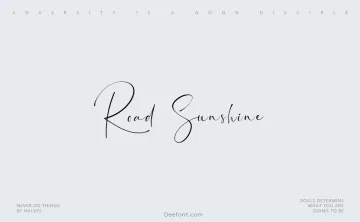 Road Sunshine Font