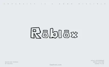Roblox Font