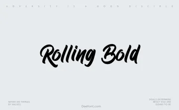Rolling Bold Font