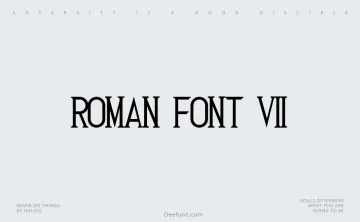 Roman Font 7 Font