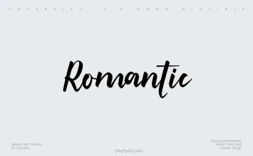 Romantic Font
