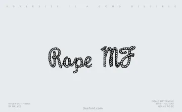 Rope MF Font