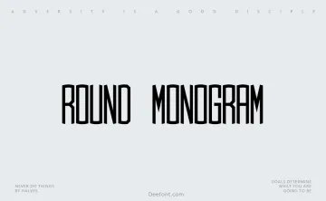 Round Monogram Font