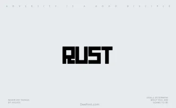 Rust Font