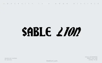 Sable Lion Font