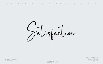 Satisfaction Font
