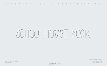 Schoolhouse Rock Font