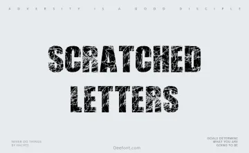 Scratched Letters Font