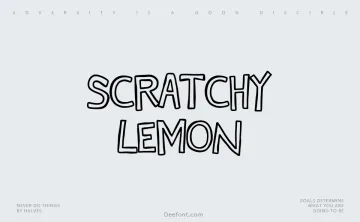 Scratchy Lemon Font