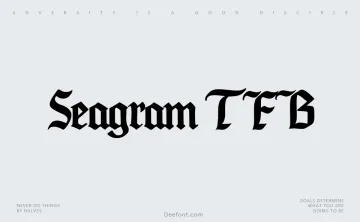 Seagram TFB Font