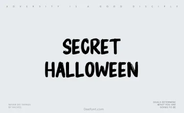 Secret Halloween Font