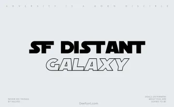 SF Distant Galaxy Font