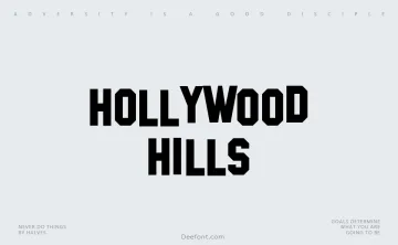 SF Hollywood Hills Font