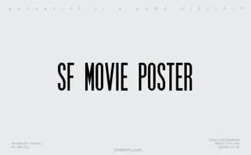 SF Movie Poster Font