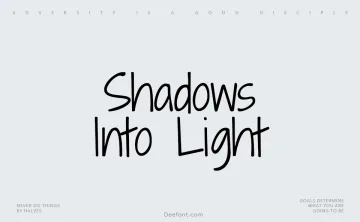 Shadows Into Light Font