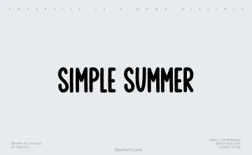 Simple Summer Font
