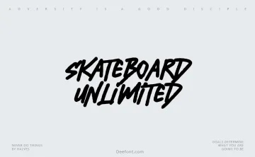 Skateboard Unlimited Font