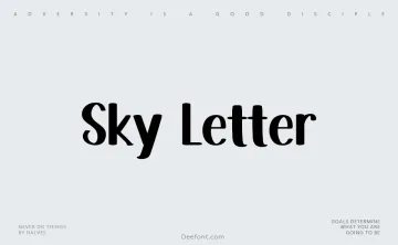 Sky Letter Font