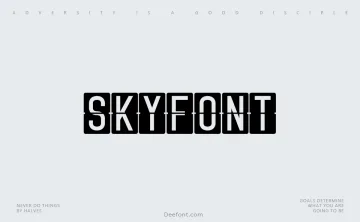 Skyfont Font