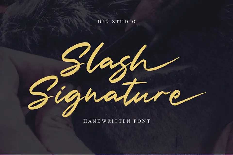 Slash Signature Font