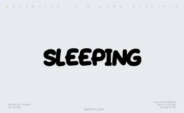Sleeping Font
